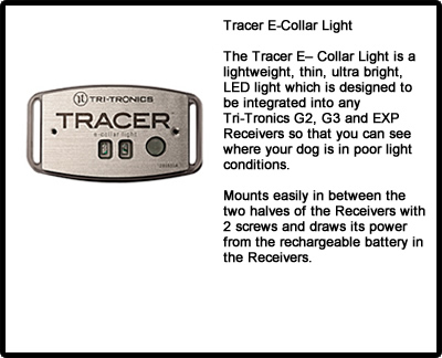 blue and red colors Tritronics g2 and g3 exp add on tracer light clear 